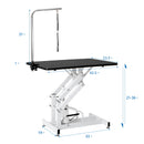 Hydraulic Dog Pet Grooming Table Heavy Duty Big Size Z-Lift Pet Grooming Table - Black / White