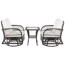 3 Piece Outdoor Chair & Table Set Chat Set, 2 Person Rattan Seating Group