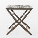 Blissique - Outdoor Foldable Wood Dining Table With Slat Design