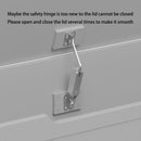 Kids Wooden Toy Box Storage With Safety Hinged Lid For Ages 2+ - Gray