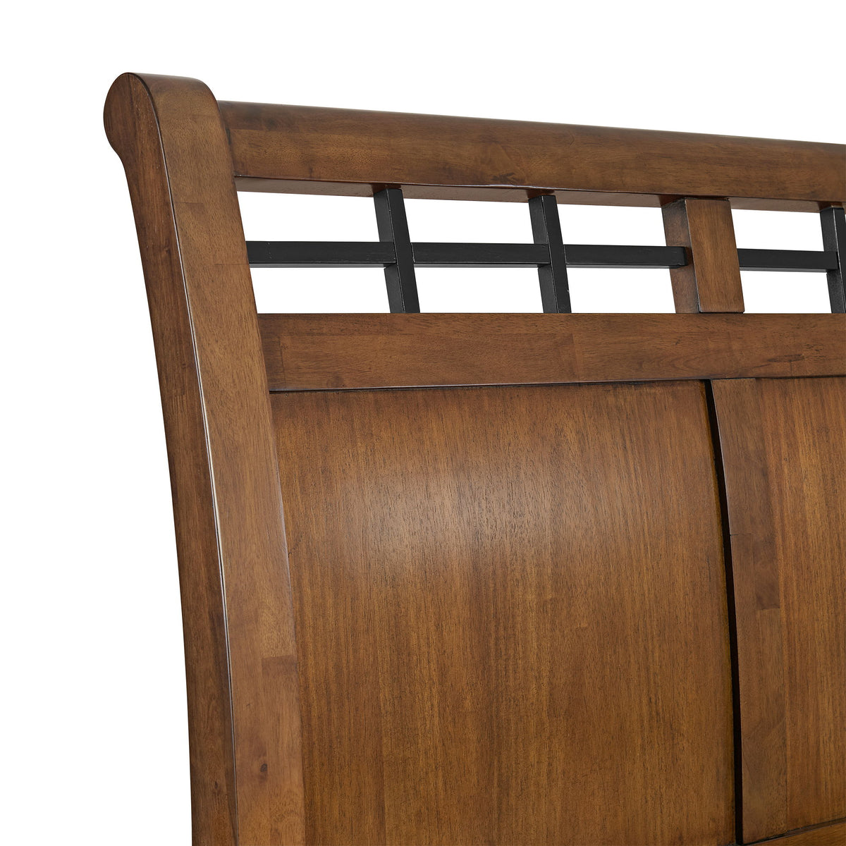 Gage Sleigh Storage Bed in Light Brown by Elements International, view 2