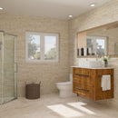 Modern European Design 21" X 14" Ceramic Rectangular Vessel Bathroom Sink - White