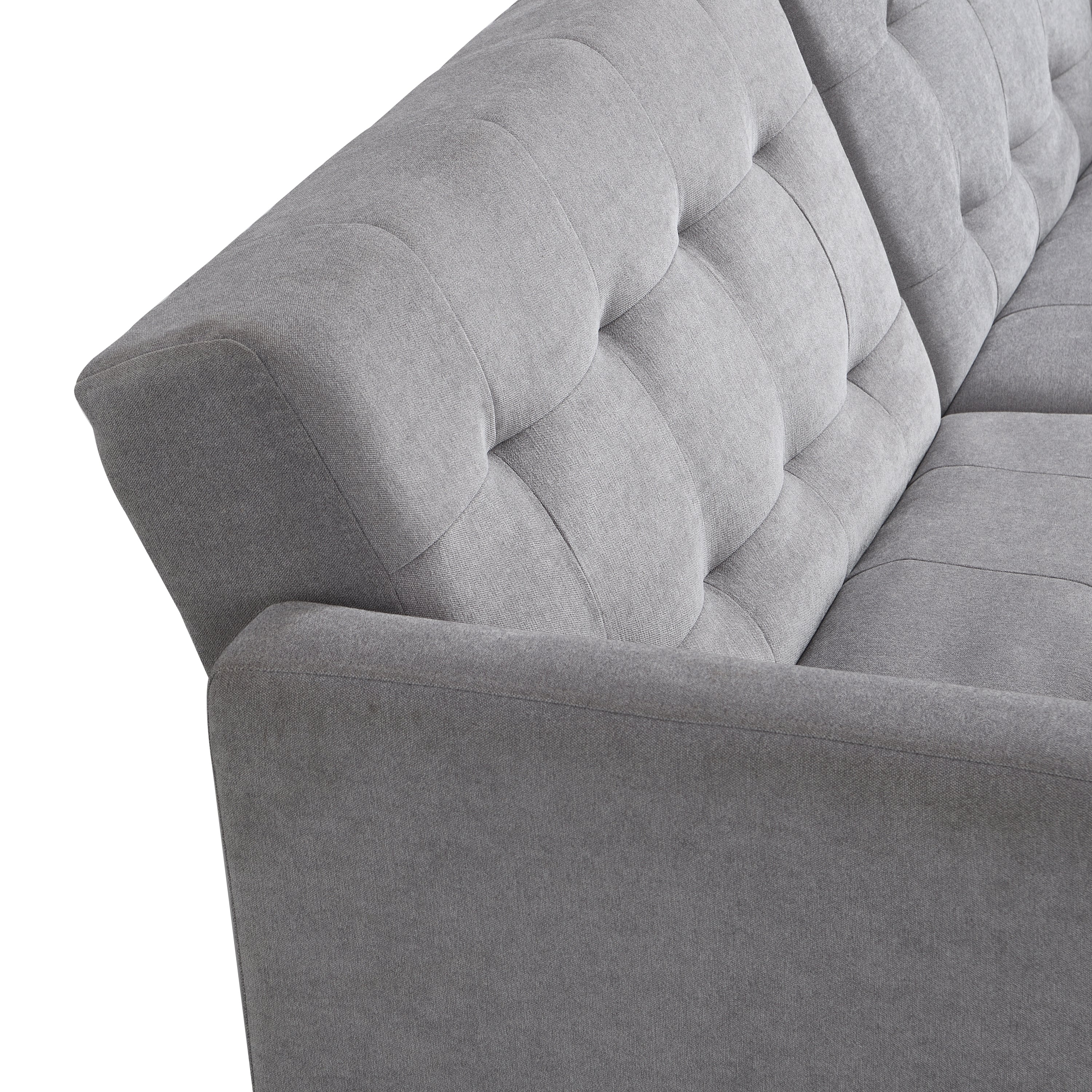 Sofa Bed Convertible Folding Light Grey Lounge Couch Loveseat Sleeper Sofa Armrests Living Room Bedroom Apartment Reading Room - Atlantic Fine Furniture Melbourne FL