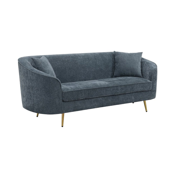 Nakendra - Sofa With 2 Pillows - Cobalt Gray