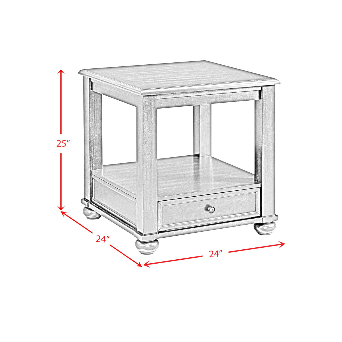 Wagner End Table in Cherry by Elements International, view 4