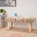 Prytania - Boho Handmade Fabric Upholstered Bench