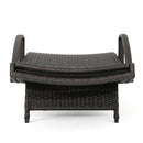 Salem - Contemporary Wicker Chaise Lounge With Arm, Weather Resistant