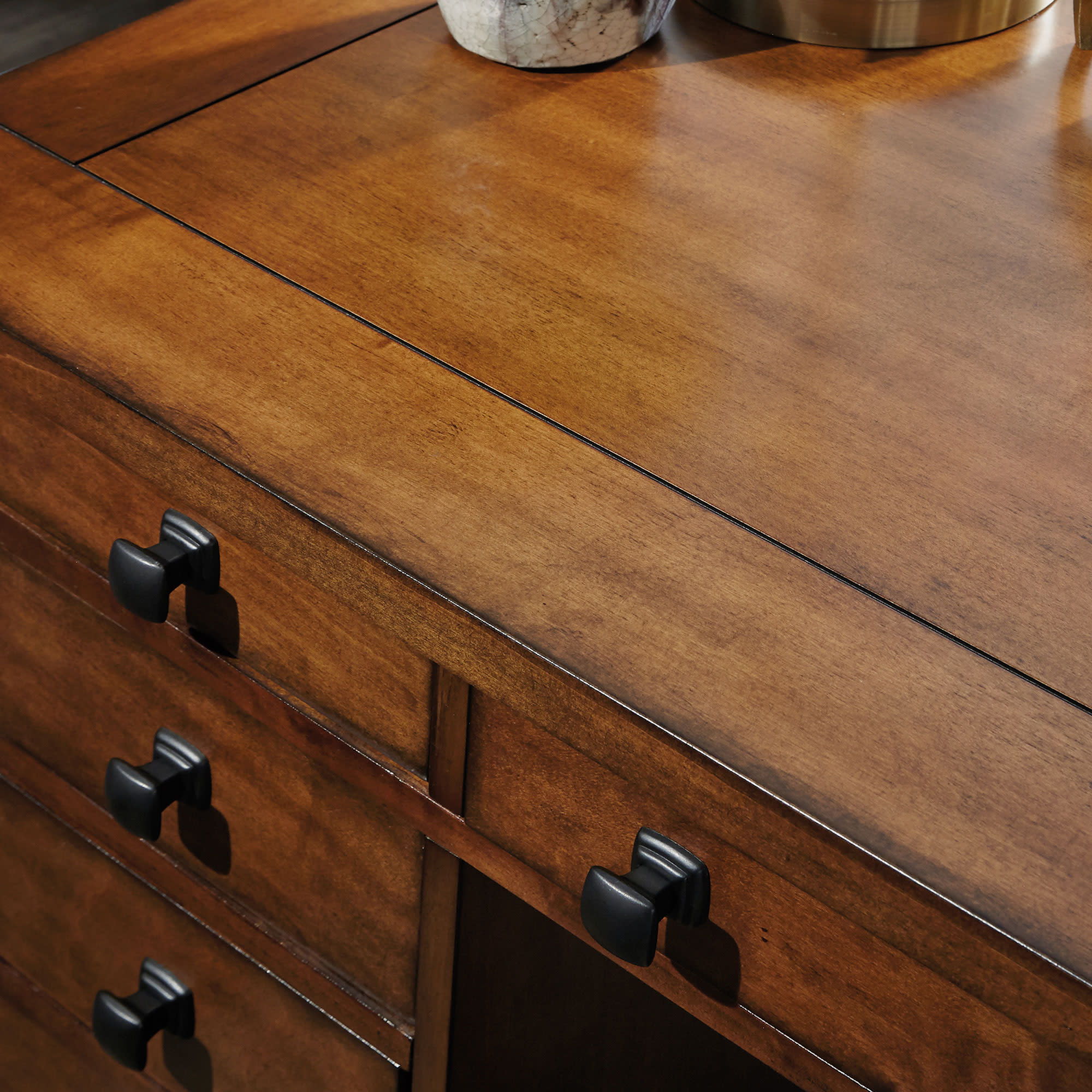 Tahoe - Pedestal Desk - Dark Brown