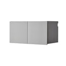 Astro Series - Metal Wall Storage Cabinet With Soft Closing Drawers - Metallic Gray