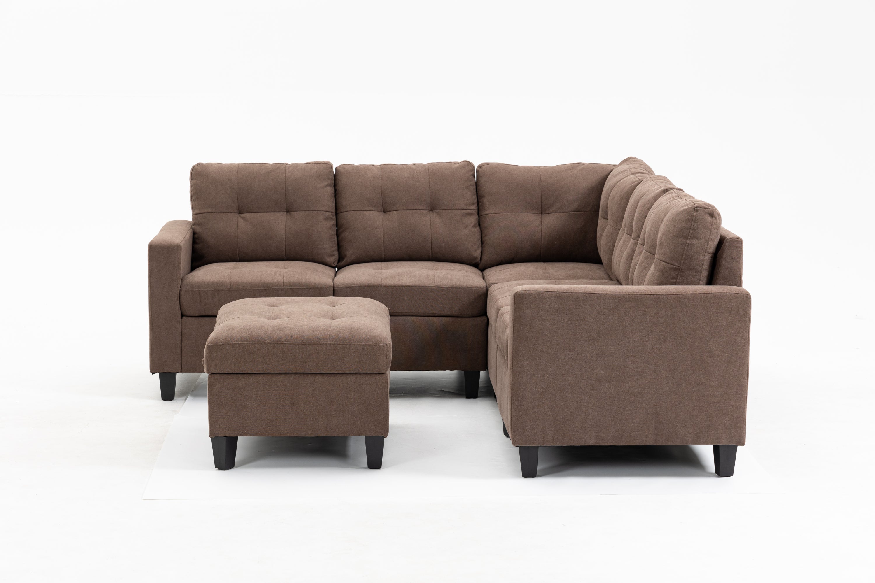 Modular Sectional Sofa Assemble Modular Sectional Sofas Bundle Set Cushions, Easy to Assemble Left & Right Arm Chair,Corner Chair, Ottomans Table