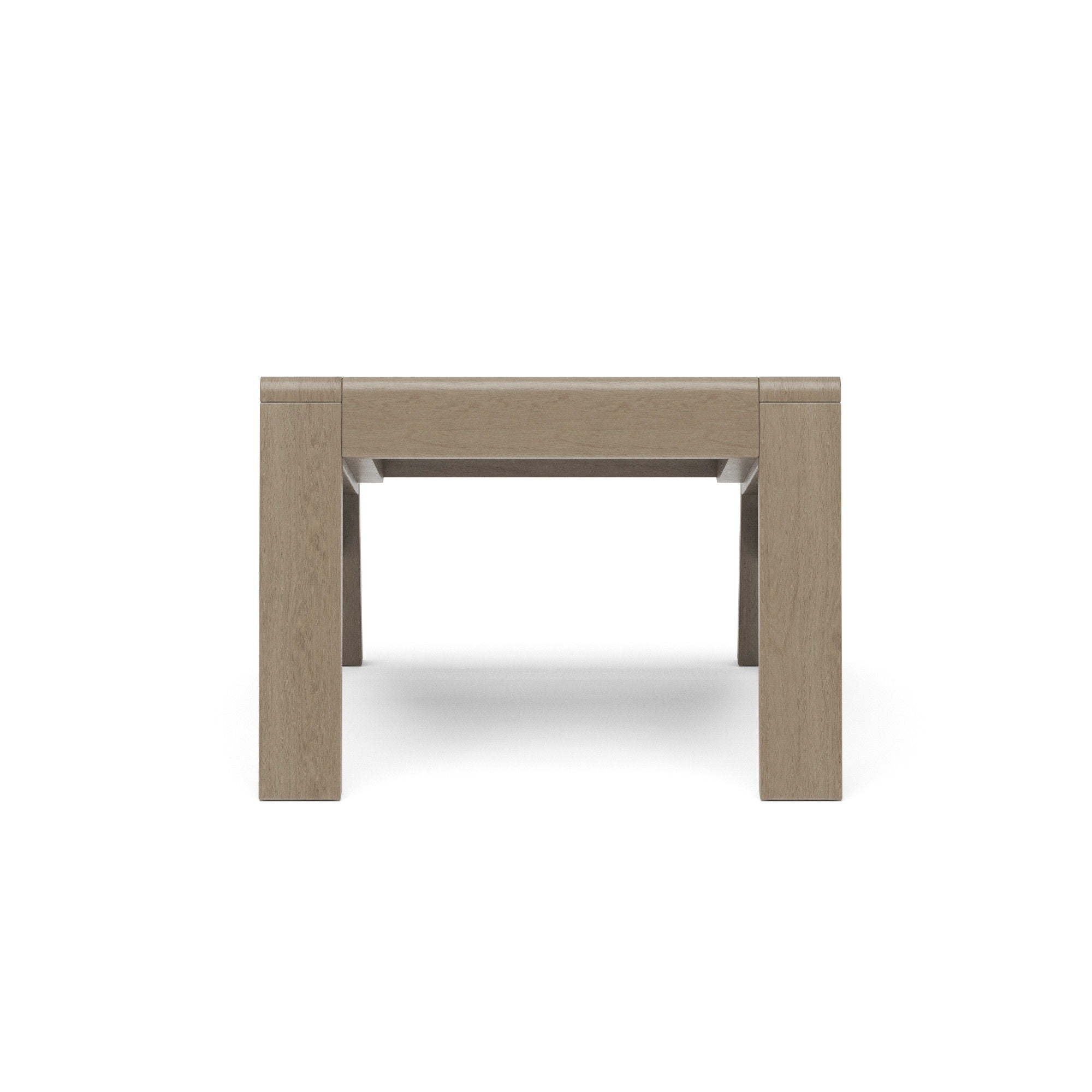 Sustain - 15" Wood Outdoor Ottoman - Dark Gray