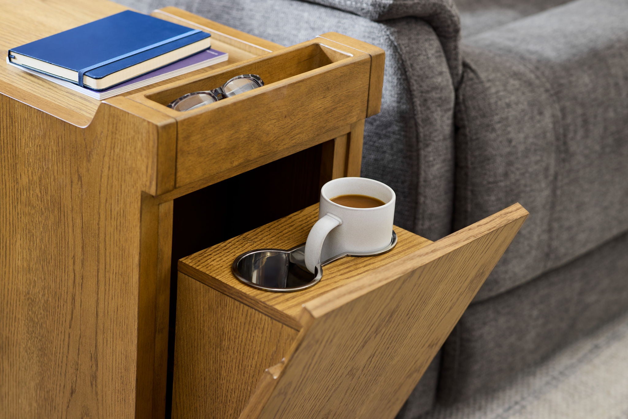 Sidekick - Smart Side Table - Light Brown