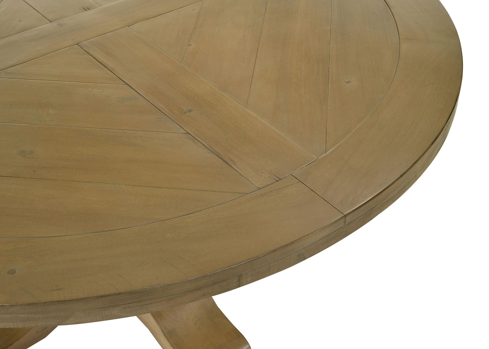 Florence Round 60-inch Wood Dining Table Rustic Honey - Atlantic Fine Furniture Melbourne FL