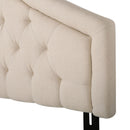 Angelica - Adjustable King / California King Tufted Headboard - Beige