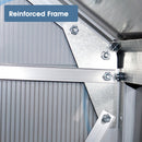 Walk-In Polycarbonate Greenhouse & Roof Vent, Sliding Doors, Aluminum Hobby Hot House For Outdoor