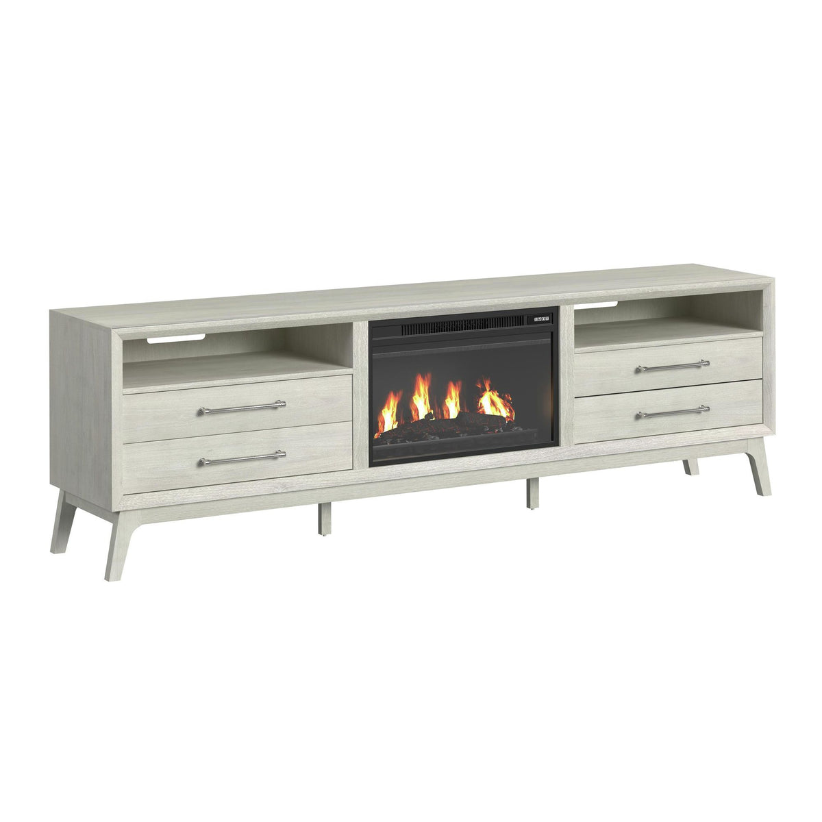 Westland TV Console With Fireplace Insert in Almond by Elements International