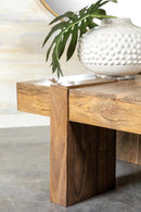 Samira - Square Solid Wood Coffee Table - Natural Sheesham - Atlantic Fine Furniture Inc