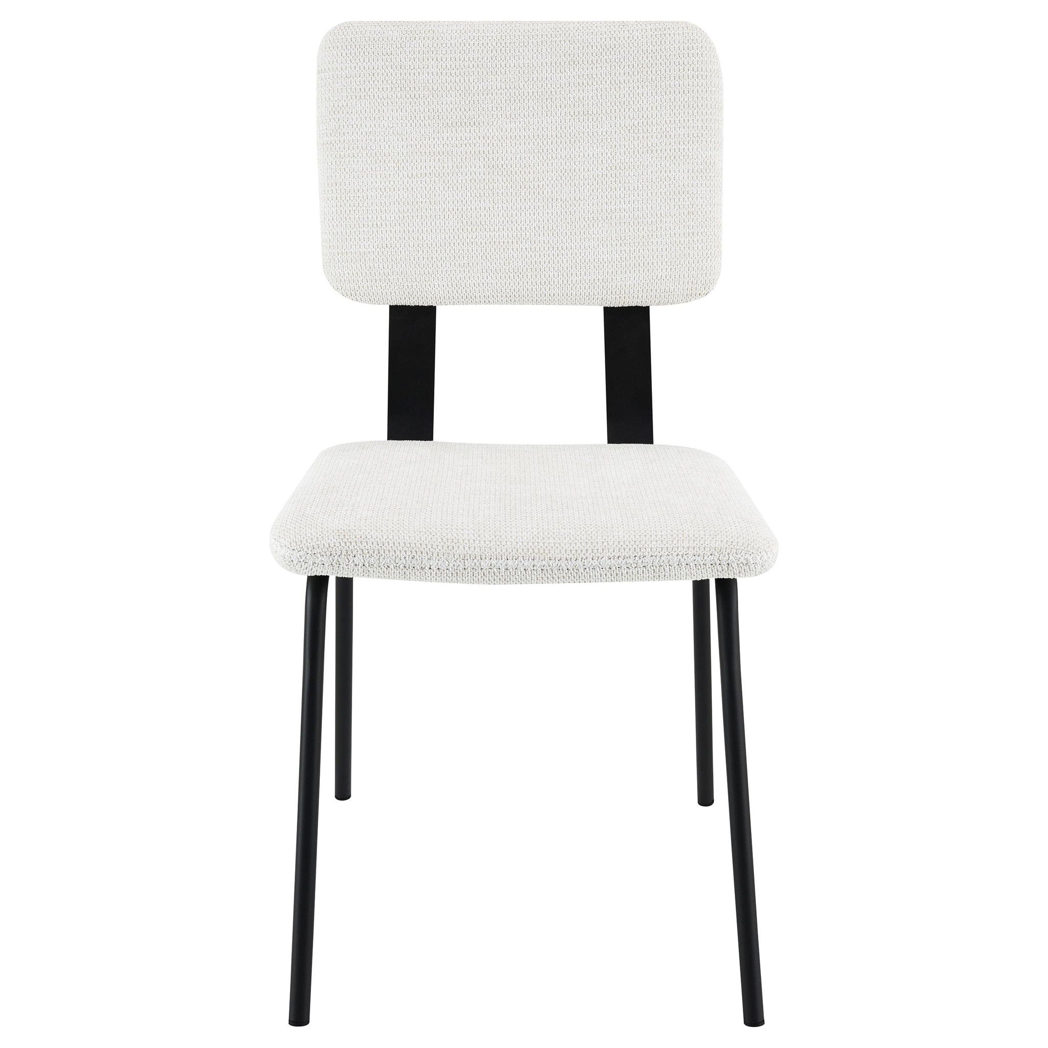 Calla Fabric Upholstered Dining Side Chair White (Set of 2) - Atlantic Fine Furniture Melbourne FL