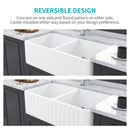 Sink 33" Double Bowl Apron Front Kitchen Sink 50 / 50 - White