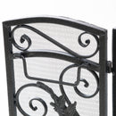 Mariella - Traditional Floral Iron Fireplace Screen With Ornate Design