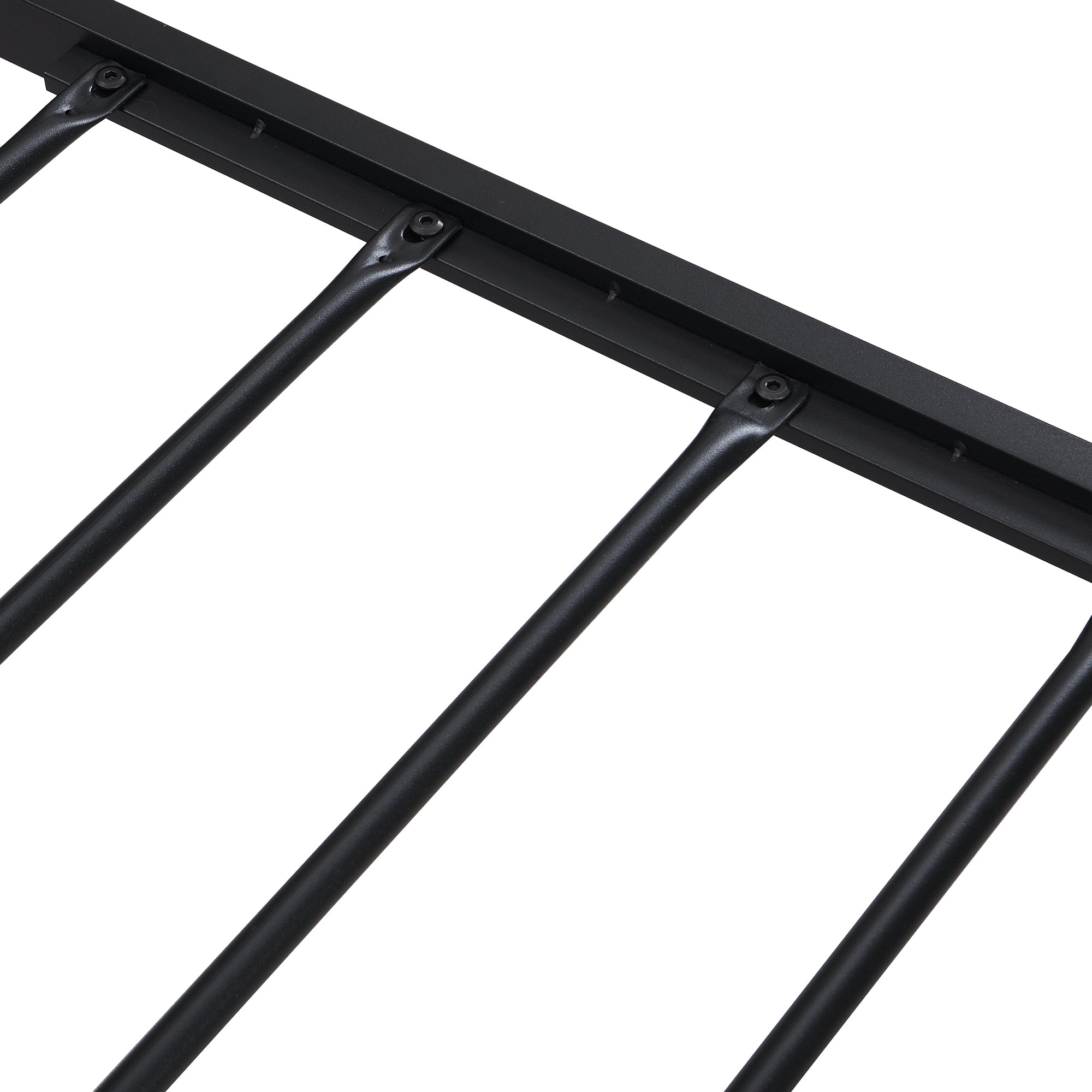 Full Size Metal Platform Bed Frame with Wooden Headboard and Footboard with USB LINER, No Box Spring Needed, Large Under Bed Storage, Easy Assemble - Atlantic Fine Furniture Melbourne FL