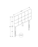 Twin Size, Bed Headboard Only, Upholstered, Transitional - White