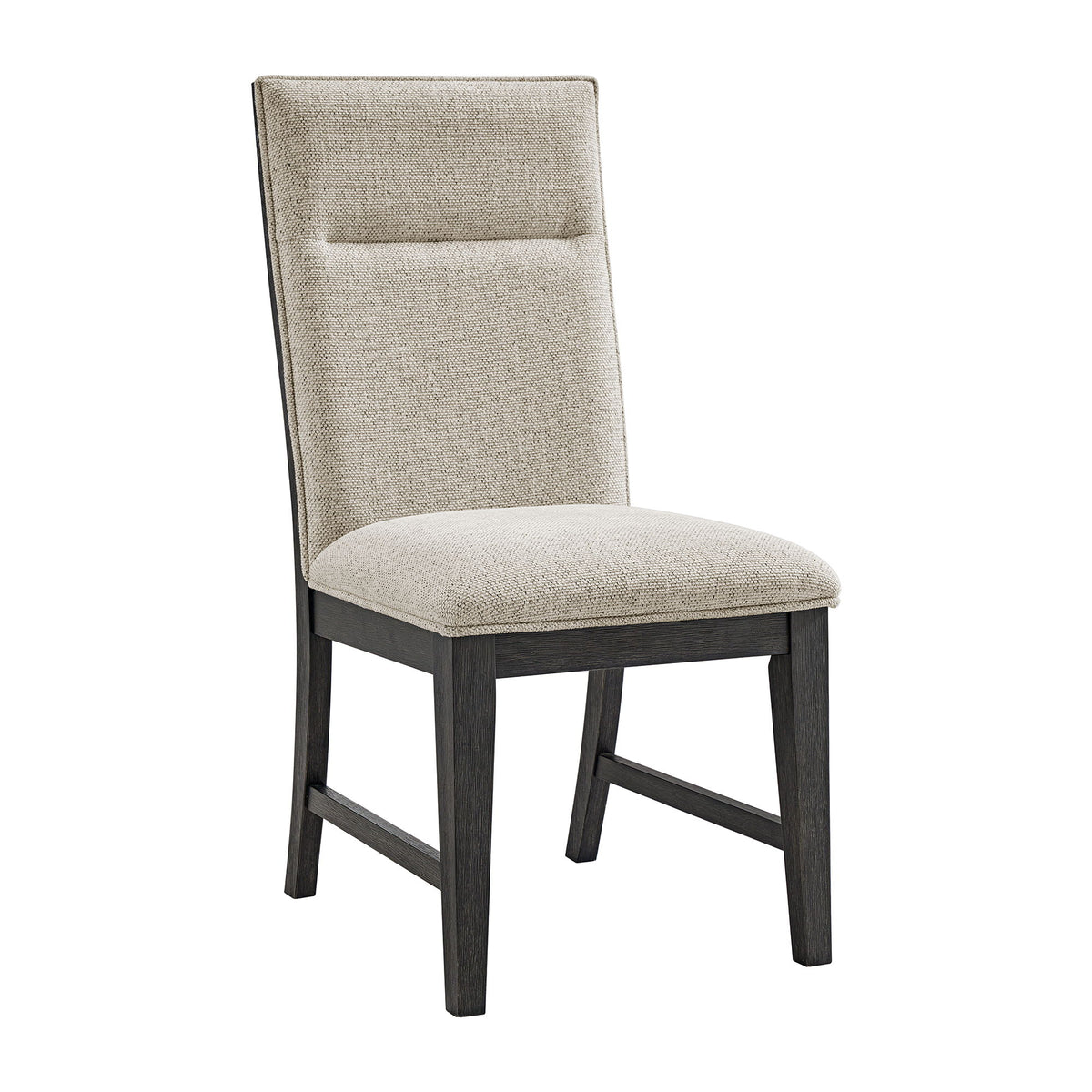 Axel 5 Piece Standard Height Dining Set (Round Table And Four Fabric Chairs) in Espresso / Light Gray by Elements International, view 7
