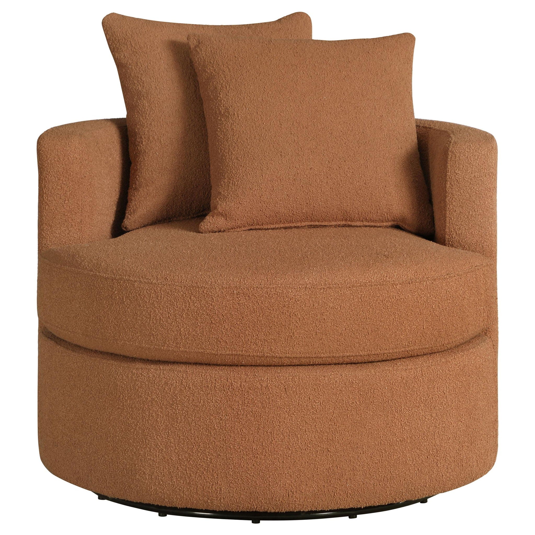 Debbie Upholstered Swivel Accent Chair Burnt Orange - Atlantic Fine Furniture Melbourne FL
