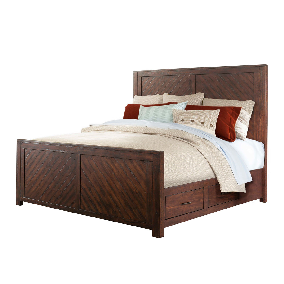 Jax Platform Storage Bed in Dark Brown by Elements International