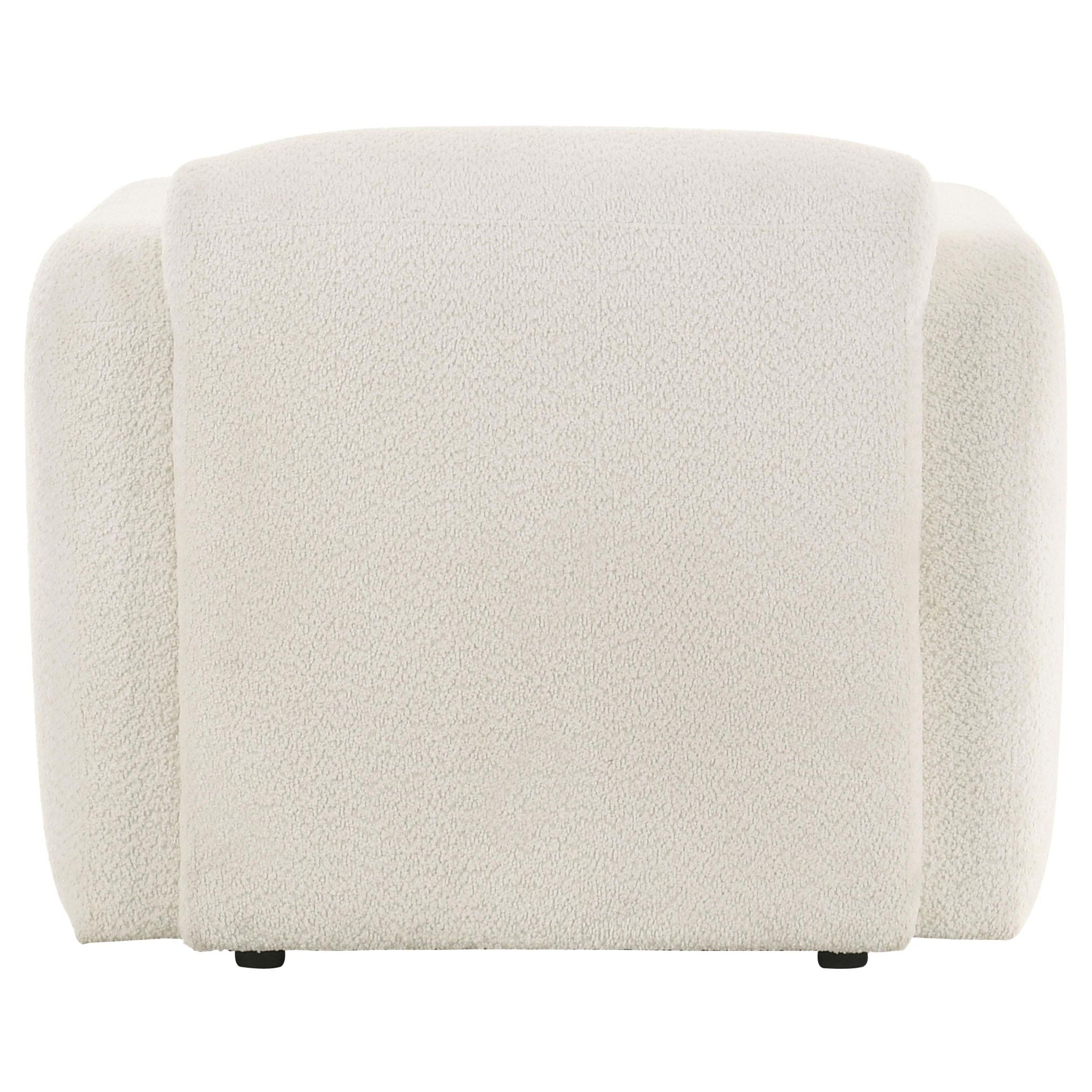 Dorset Fabric Upholstered Round Track Arm Accent Chair White - Atlantic Fine Furniture Melbourne FL
