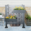 Air Conditioner Fence For Outdoor Units, Metal Privacy Fence Cover, Perfect To Conceal Air Conditioning Units, 3 Fence Panel