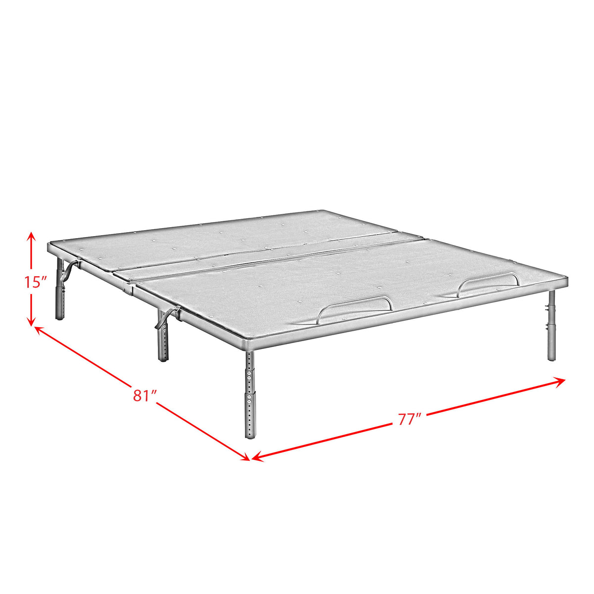 Z Base Air Adjustable Bed With Head Incline in Black by Elements International, view 4
