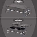 Iban - Coffee Table With Lift Top - Gray Oak & Chrome