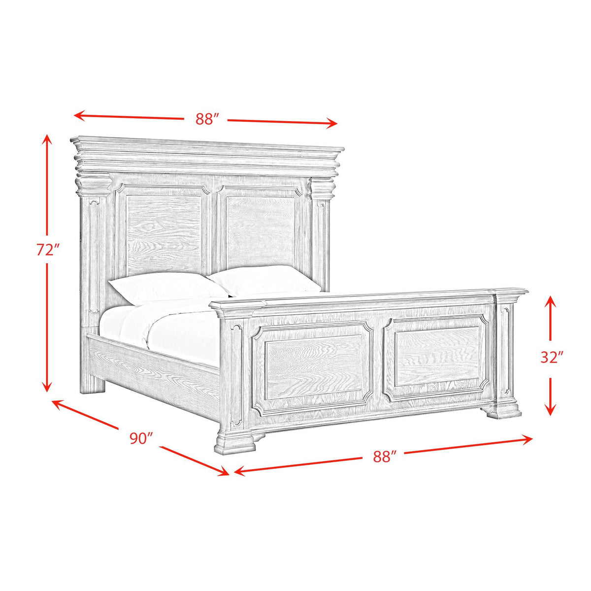 Kings Court Bed in Black by Elements International, view 10