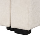 Sectional Sofa Convertible Pull-Out Bed With Storage Ottoman & USB Ports