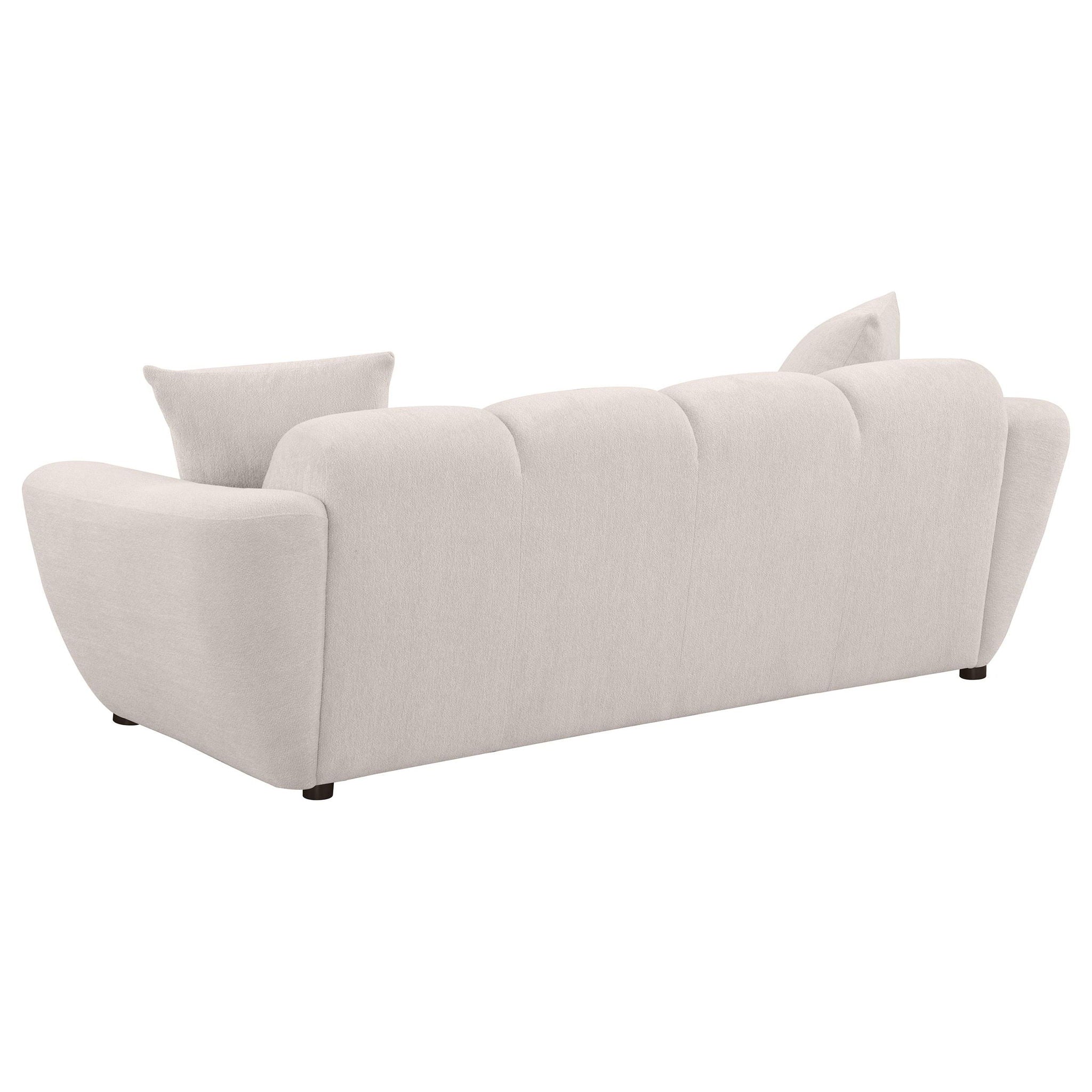 Destino Chenille Upholstered Splayed Arm Sofa Greige