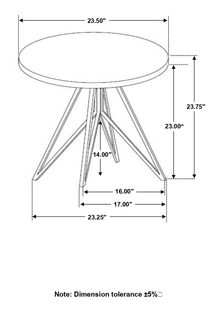 Hadi Round SmartTop Side End Table Cement and Gunmetal - Atlantic Fine Furniture Melbourne FL