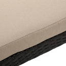 Puerta - Chaise Lounge Frame Cushion Outdoor Wicker Iron - Beige / Dark Brown