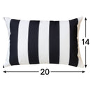 Horizon - Stripe Pillow Outdoor & Indoor - Black