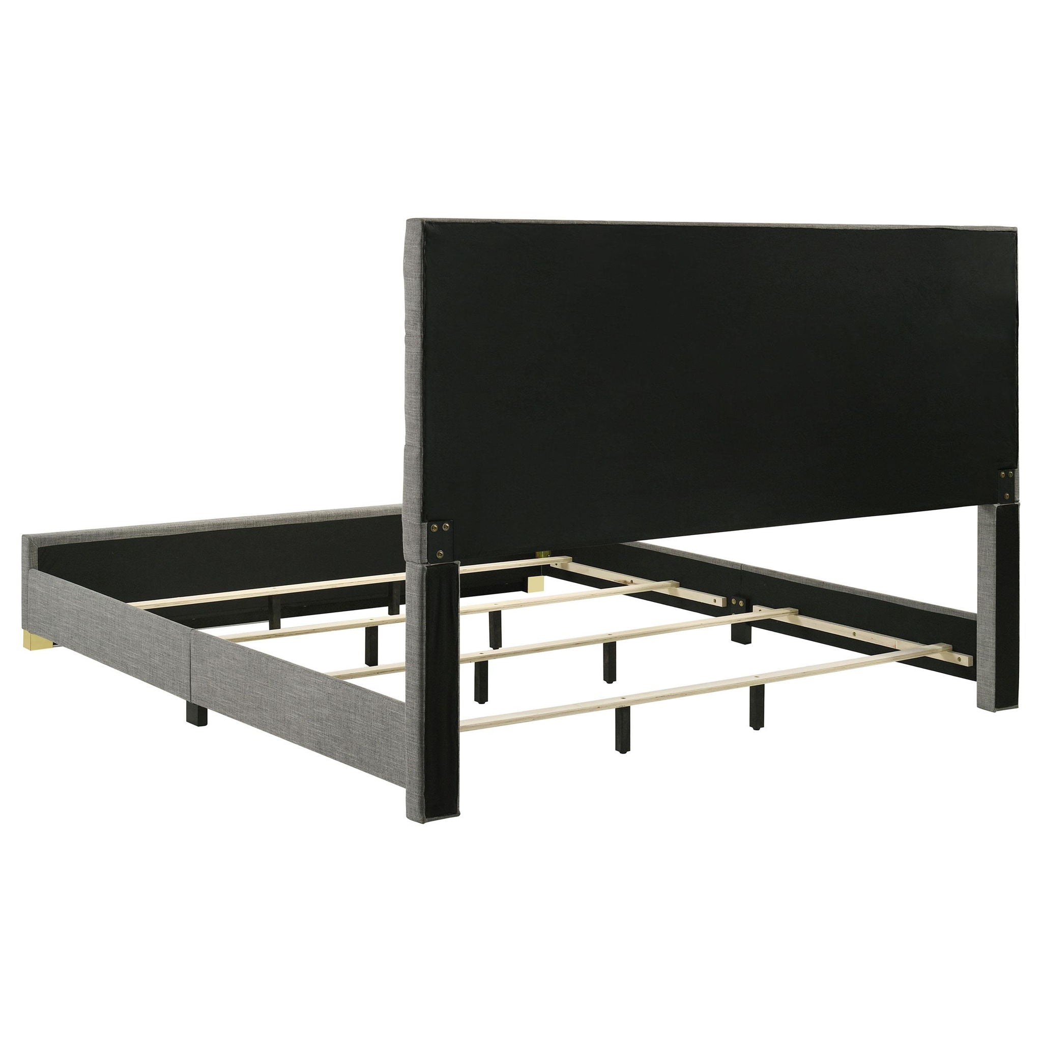 Ines 4-piece Eastern King Bedroom Set Grey and White High Gloss