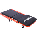 Mechanic Creeper, Z Creeper Seat 2 In 1 Low Profile With 6 Wheels Steel Vinyl - Red