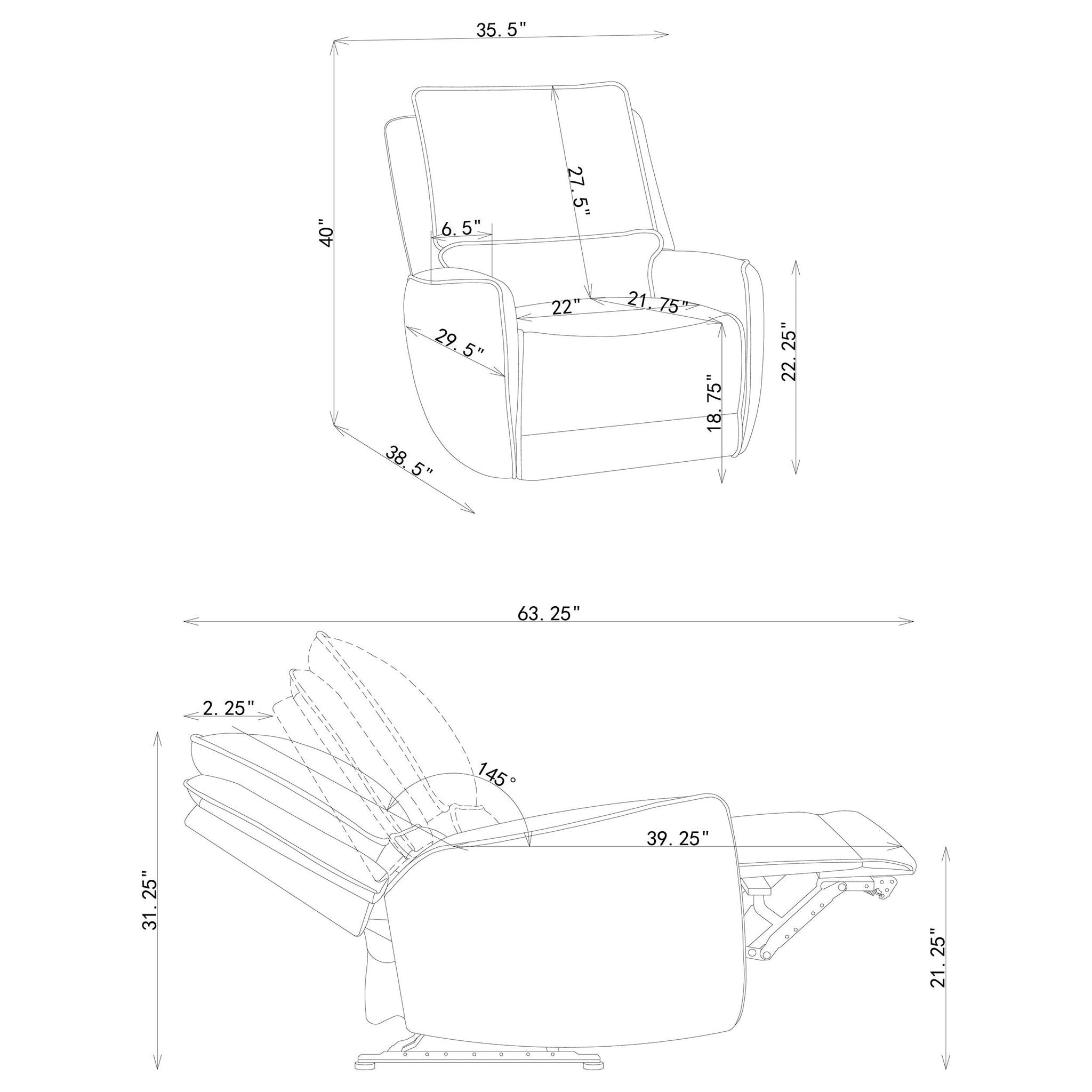 Sylmar Chenille Upholstered Power Recliner Dove Grey