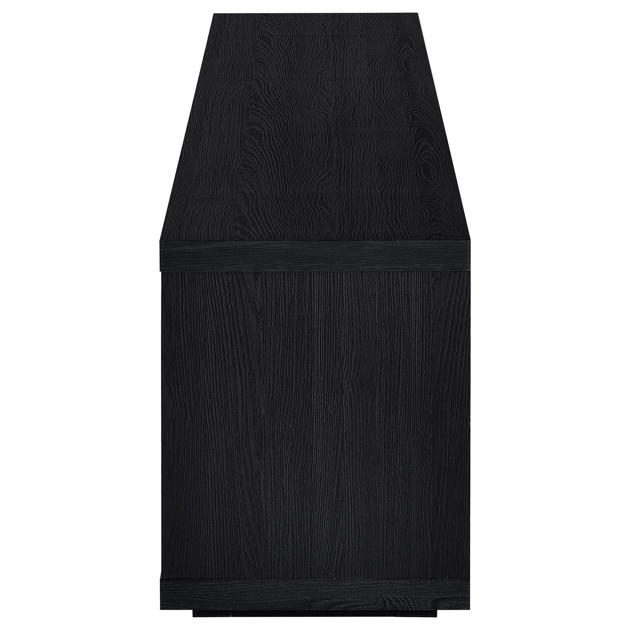 Deiter 79-inch TV Stand Fireplace Media Console Black