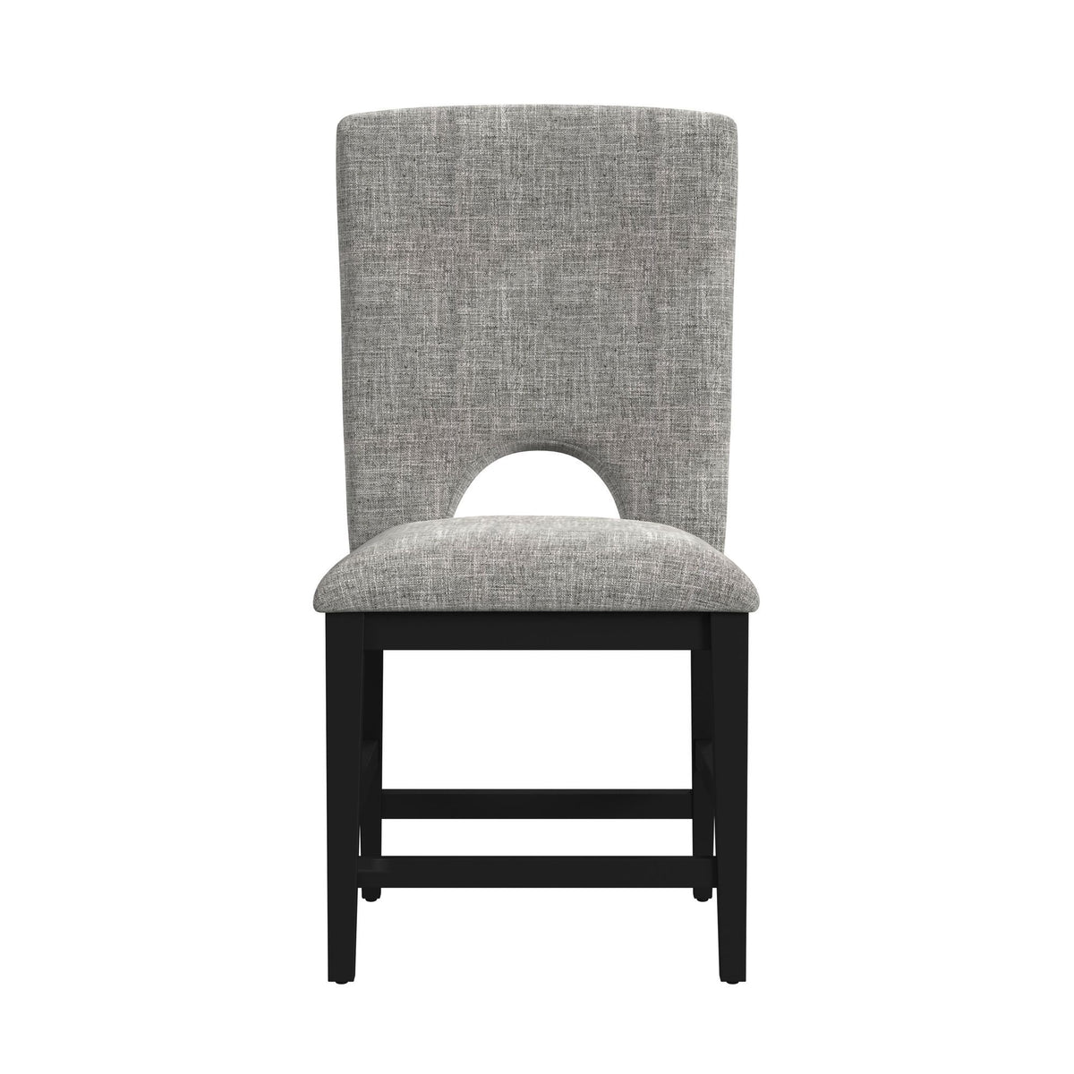 Oregon Fabric Counter Side Chair (Set of 2) in Gray / Black by Elements International, view 4