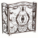 Mariella - Traditional Floral Iron Fireplace Screen With Ornate Design