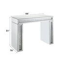 Nysa - Vanity Desk - Mirrored & Faux Crystals - 31" - Atlantic Fine Furniture Inc
