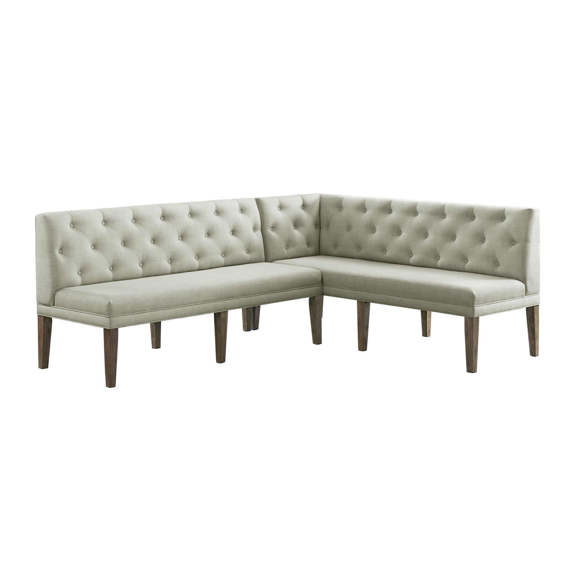 Peyton - Sectional Sofa Dining Set - Gray