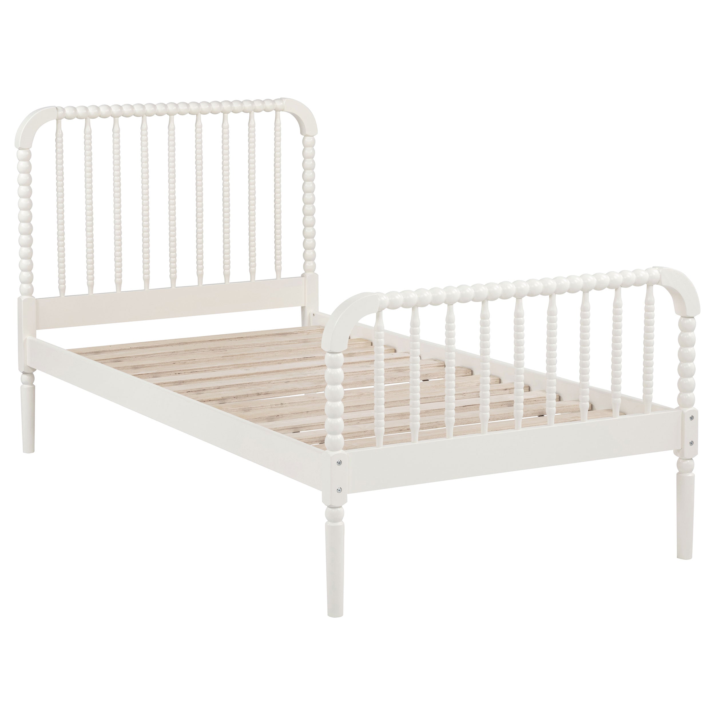Jones Wood Twin Open Frame Bed White — view 1