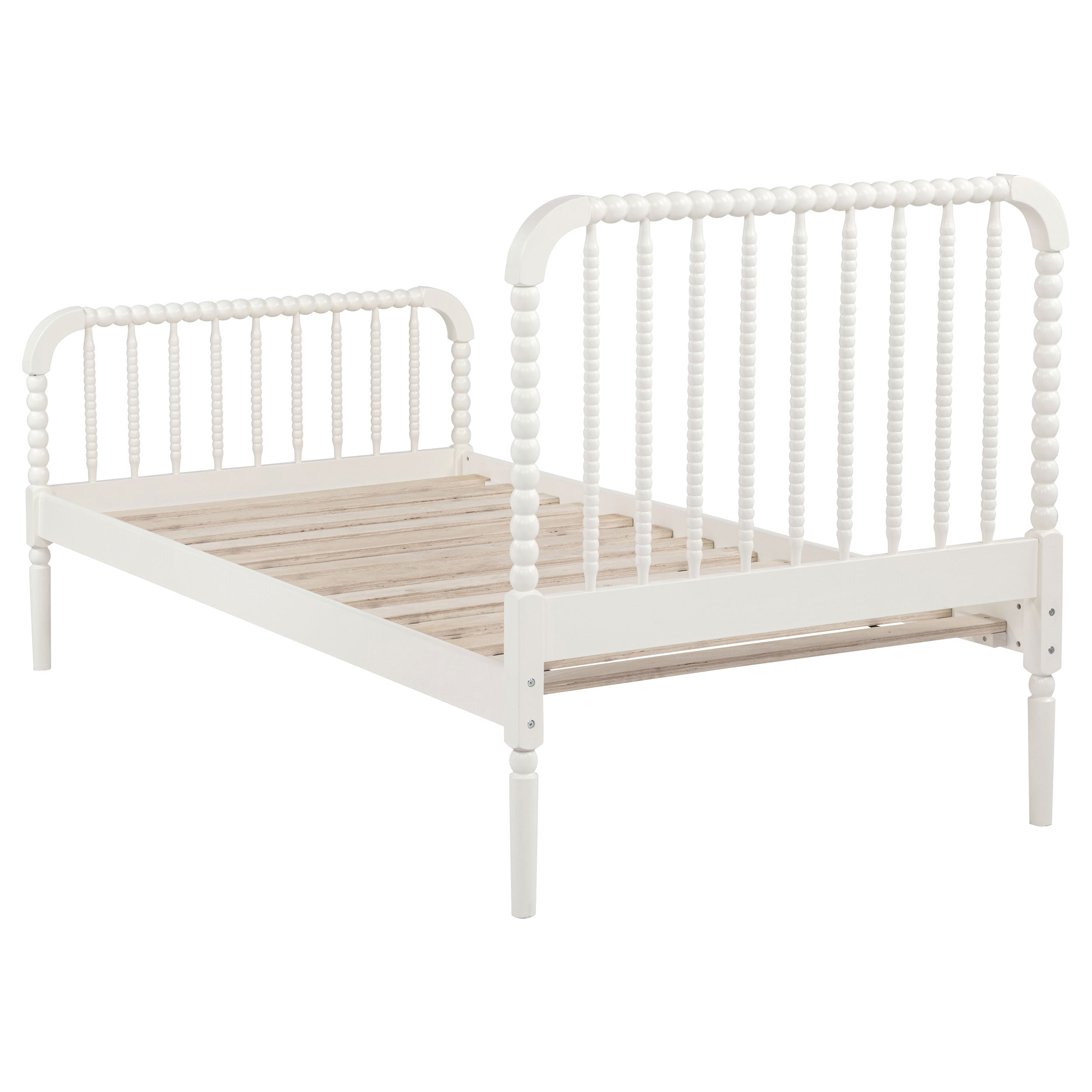 Jones Wood Twin Open Frame Bed White — view 7