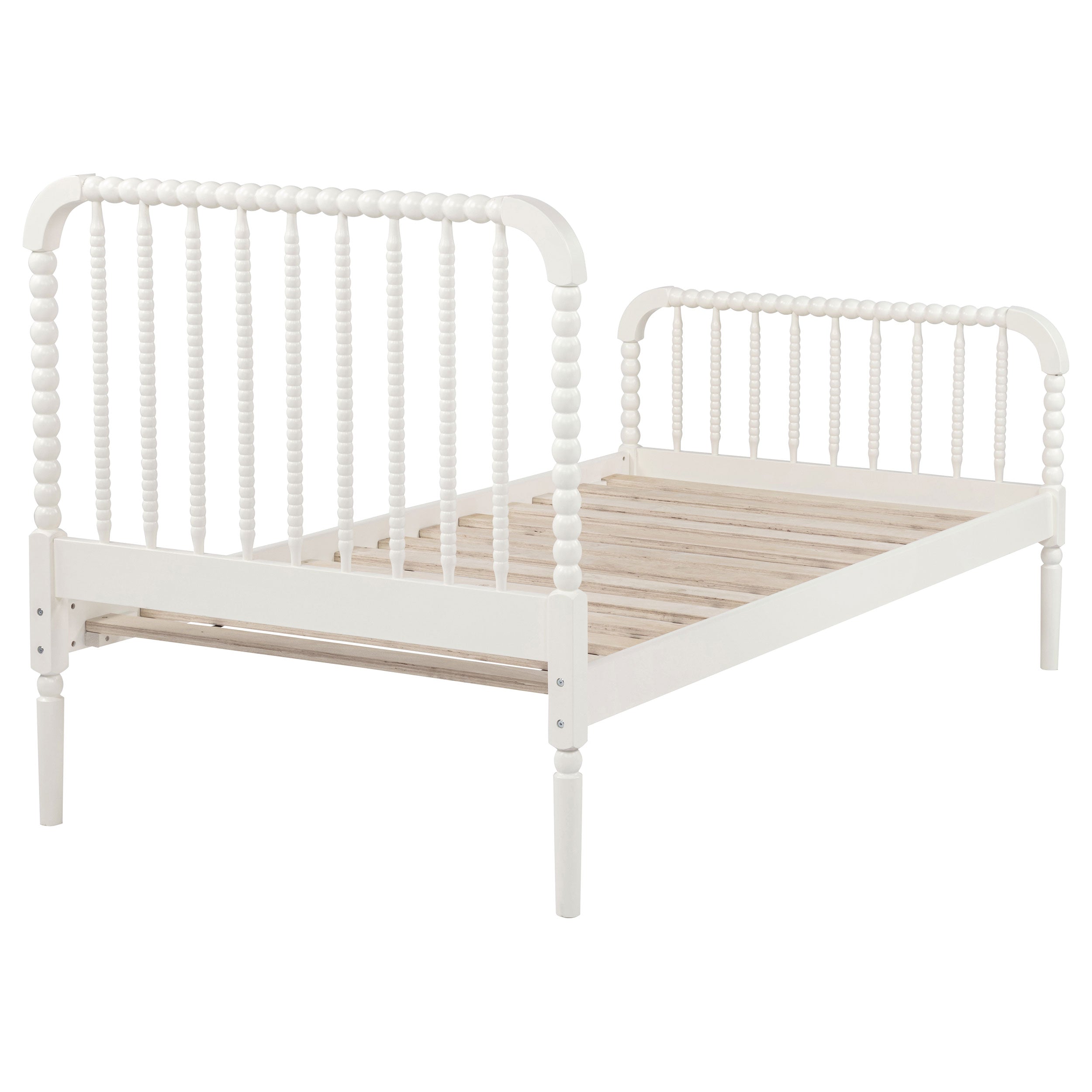 Jones Wood Twin Open Frame Bed White — view 8
